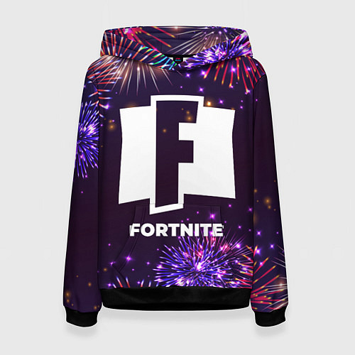 Женская толстовка Праздничный Fortnite / 3D-Черный – фото 1