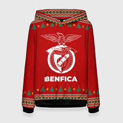 Толстовка-худи женская Benfica new year, цвет: 3D-черный