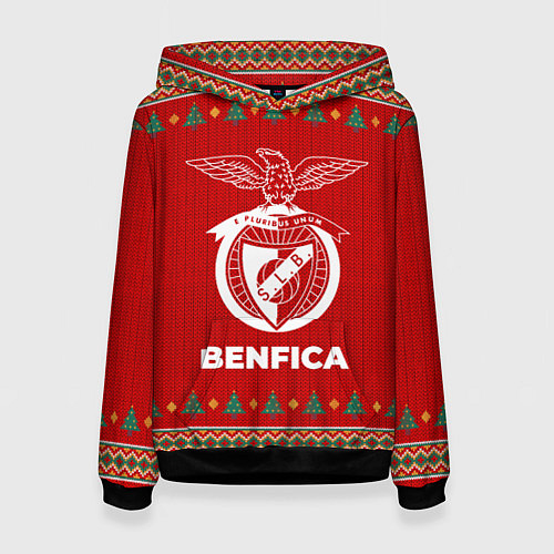 Женская толстовка Benfica new year / 3D-Черный – фото 1