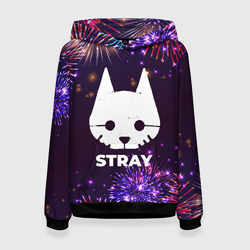 Женская толстовка Праздничный Stray / 3D-Черный – фото 1