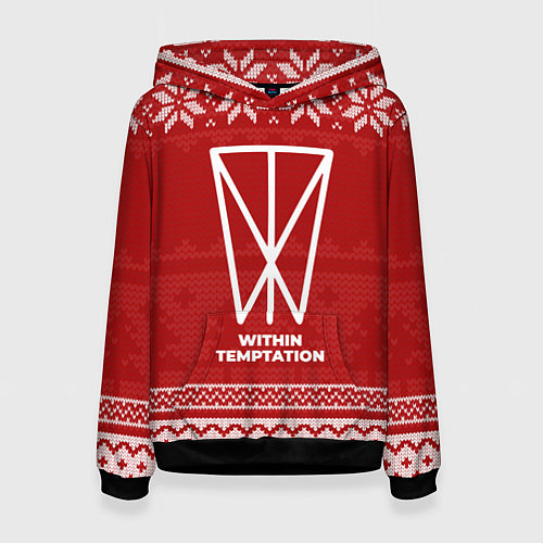 Женская толстовка Новогодний Within Temptation / 3D-Черный – фото 1