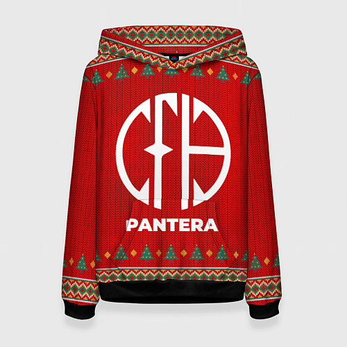 Женская толстовка Pantera new year / 3D-Черный – фото 1