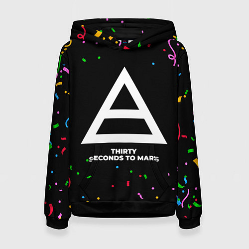Женская толстовка Thirty Seconds to Mars конфети / 3D-Черный – фото 1