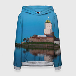 Толстовка-худи женская Выборгский замок, цвет: 3D-меланж