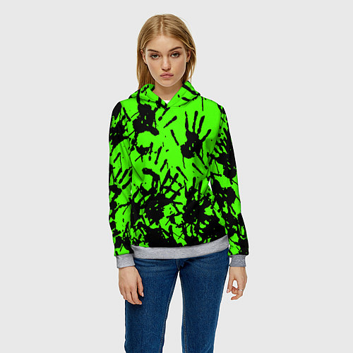 Женская толстовка Death stranding руки / 3D-Меланж – фото 3