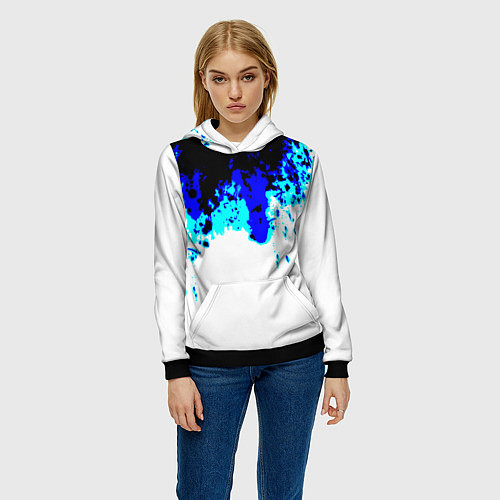 Женская толстовка Синяя кровь андроида / 3D-Черный – фото 3