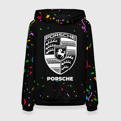 Женская толстовка Porsche конфети / 3D-Черный – фото 1