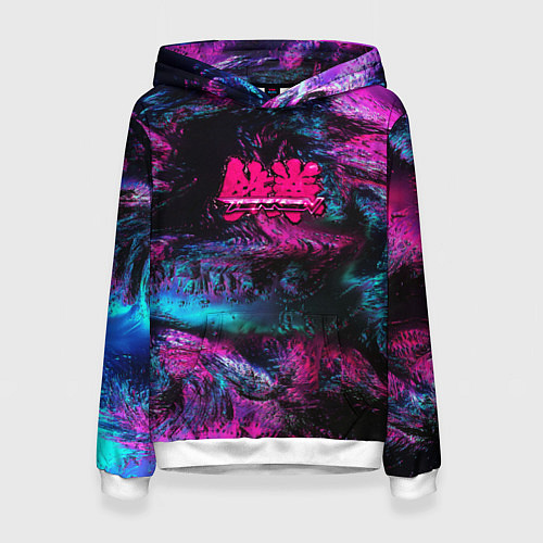 Женская толстовка Tekken neon colors / 3D-Белый – фото 1