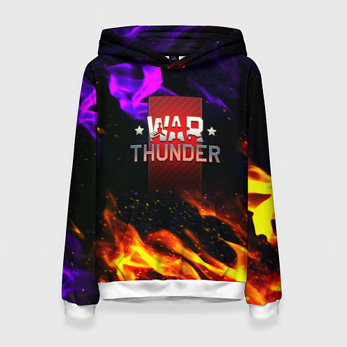 Женская толстовка Warthunder neon flame / 3D-Белый – фото 1