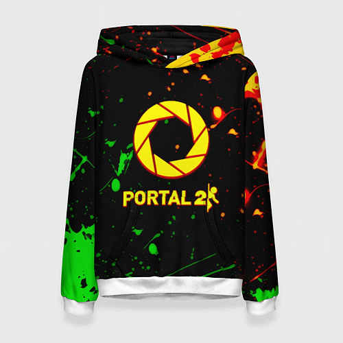 Женская толстовка Portal кислотные краски / 3D-Белый – фото 1