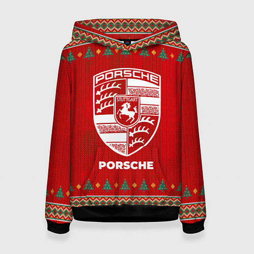 Женская толстовка Porsche new year / 3D-Черный – фото 1