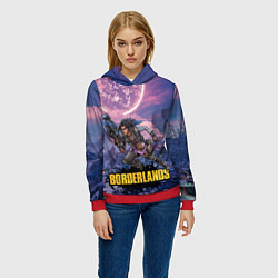 Толстовка-худи женская Borderlands вооружение, цвет: 3D-красный — фото 2
