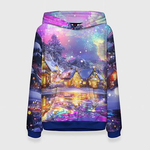 Женская толстовка Настроение рождества / 3D-Синий – фото 1