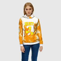 Толстовка-худи женская Rust flame, цвет: 3D-белый — фото 2