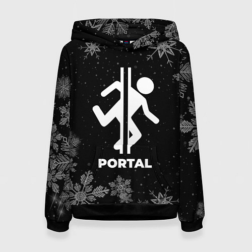 Женская толстовка Снежный Portal / 3D-Черный – фото 1