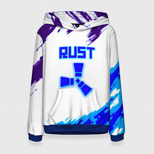 Женская толстовка Rust неоновые краски / 3D-Синий – фото 1