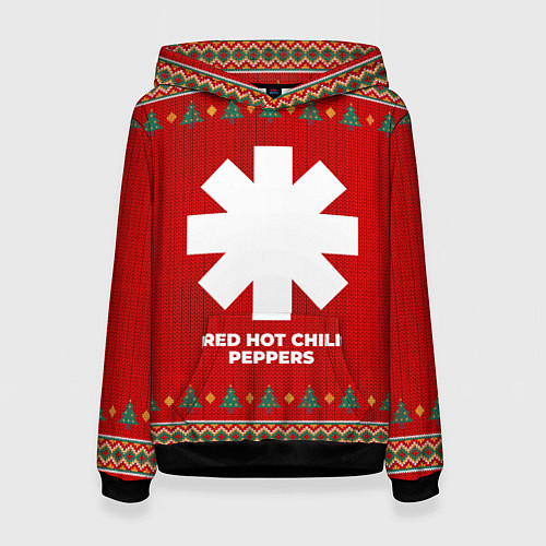 Женская толстовка Red Hot Chili Peppers new year / 3D-Черный – фото 1