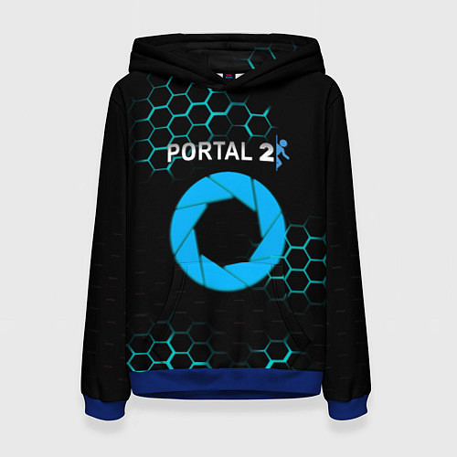 Женская толстовка Portal соты броня / 3D-Синий – фото 1
