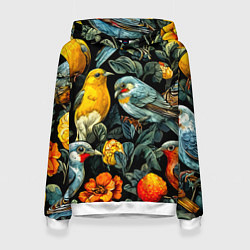 Толстовка-худи женская Кукушки, цвет: 3D-белый