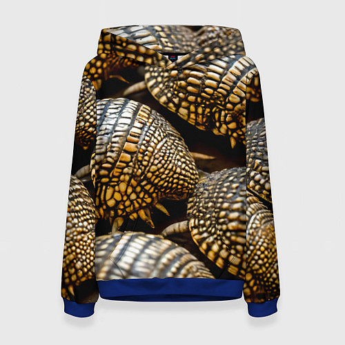 Женская толстовка Панцири броненосцев / 3D-Синий – фото 1