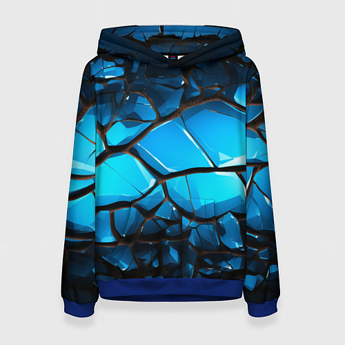 Женская толстовка Синяя текстура объемных плит / 3D-Синий – фото 1