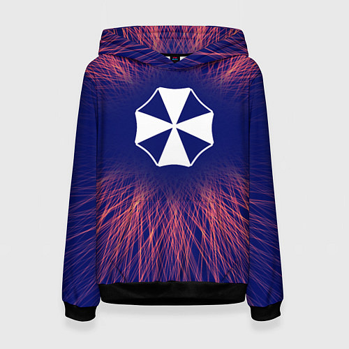 Женская толстовка Resident Evil red energy / 3D-Черный – фото 1