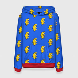 Толстовка-худи женская Супер молнии, цвет: 3D-красный