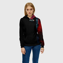 Толстовка-худи женская Shepard N7 - светлый, цвет: 3D-черный — фото 2