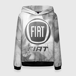 Толстовка-худи женская Fiat - white gradient, цвет: 3D-черный