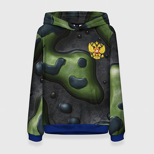 Женская толстовка Объемный абстрактный камуфляж / 3D-Синий – фото 1