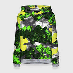 Толстовка-худи женская Камуфляж из брызг краски, цвет: 3D-меланж