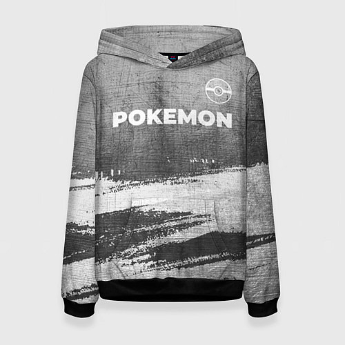 Женская толстовка Pokemon - grey gradient посередине / 3D-Черный – фото 1