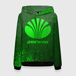 Толстовка-худи женская Daewoo - green gradient, цвет: 3D-черный