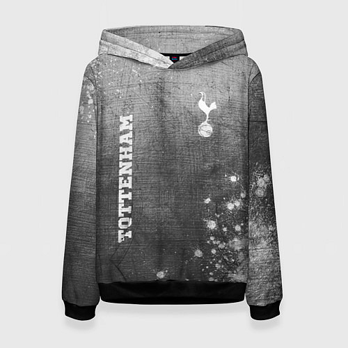 Женская толстовка Tottenham - grey gradient вертикально / 3D-Черный – фото 1