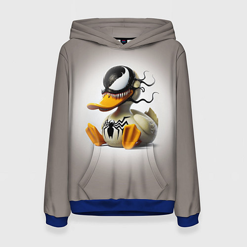Женская толстовка Venom Duck - ai art fantasy / 3D-Синий – фото 1