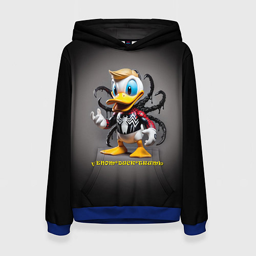 Женская толстовка Venom-Duck-Trump joke / 3D-Синий – фото 1
