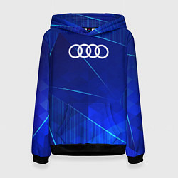 Толстовка-худи женская Audi blue poly, цвет: 3D-черный