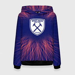 Толстовка-худи женская West Ham red energy, цвет: 3D-черный