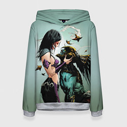 Толстовка-худи женская Mileena & Kotal Kahn - Mortal Kombat, цвет: 3D-меланж