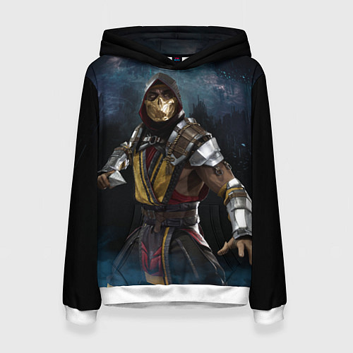 Женская толстовка Mortal Kombat - Скорпион / 3D-Белый – фото 1