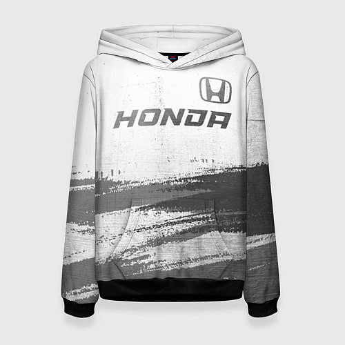 Женская толстовка Honda - white gradient посередине / 3D-Черный – фото 1