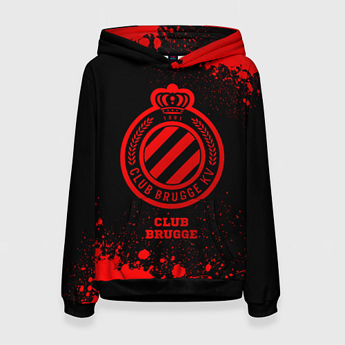 Женская толстовка Club Brugge - red gradient / 3D-Черный – фото 1