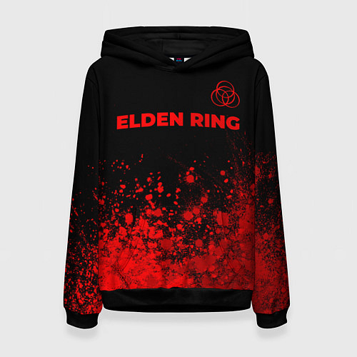 Женская толстовка Elden Ring - red gradient посередине / 3D-Черный – фото 1