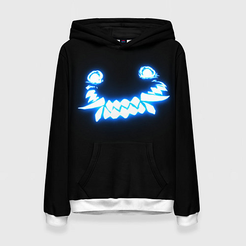Женская толстовка Улыбка демона / 3D-Белый – фото 1