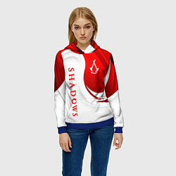 Толстовка-худи женская Assassins creed - shadows, цвет: 3D-синий — фото 2