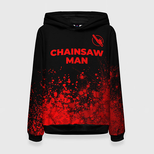 Женская толстовка Chainsaw Man - red gradient посередине / 3D-Черный – фото 1