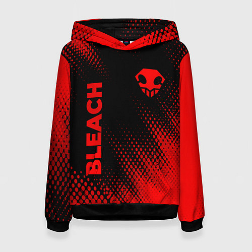 Женская толстовка Bleach - red gradient вертикально / 3D-Черный – фото 1