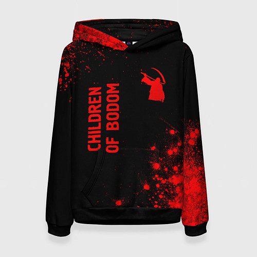 Женская толстовка Children of Bodom - red gradient вертикально / 3D-Черный – фото 1