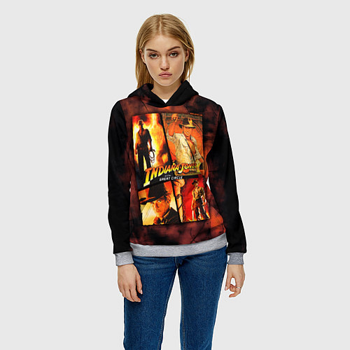 Женская толстовка Indiana Jones and the Great Circle / 3D-Меланж – фото 3