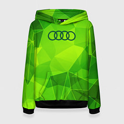 Толстовка-худи женская Audi green poly, цвет: 3D-черный